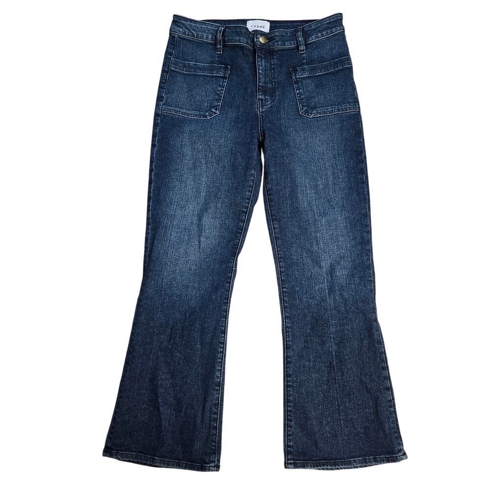 Frame Denim Le Slim Palazzo Pocket Wide Leg Jeans Kinmount Clean